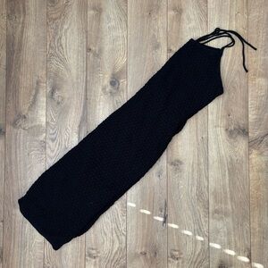 NWT FSC Black Knit Halter Dress